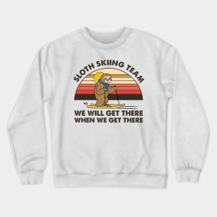 Sloth Skiing Team Crewneck Sweatshirt